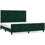  Okvir za krevet bez madraca tamnozeleni 160x200 cm baršunasti | shoptok.hr