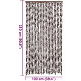  Zastor protiv muha smeđa i bijela 100 x 230 cm od šenila | Eponuda.com