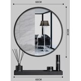  Ogledalo s policom 60cm crno | shoptok.hr