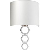 Elstead Lighting Elstead Stenska svetilka Clark Medium z 1 lučjo, polirani krom, senčnik iz umetne svile v slonokoščeni barvi, (22099076) | Shoptok.si