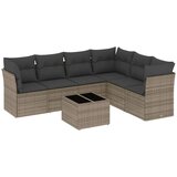  The Living Store Vrtna sedežna garnitura 7-delna z blazinami siv poli ratan - Vrtna Sedežna Garniture, (21464780) | Shoptok.si