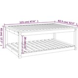  Vrtni stol 121x82,5x45 cm od masivne borovine | shoptok.hr