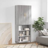 vidaXL Visoka komoda siva sonome 69 5x34x180 cm od konstruiranog drva | shoptok.hr