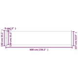  Zložljiva stranska tenda za teraso 140x600 cm krem, (20611138) | Shoptok.si