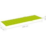  Dvojni ležalnik in svetlo zelene blazine impregnirana borovina, (20662321) | Shoptok.si