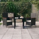  3-dijelni vrtni blagovaonski set s jastucima crni | Eponuda.ba
