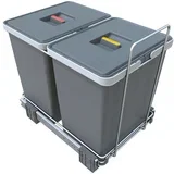 Izvlečni plastični koš za ločevanje odpadkov 18 + 18 l Ecofil - Elletipi