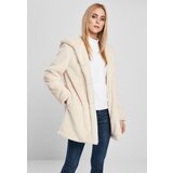 Urban Classics Women's teddy bear coat with hood in white