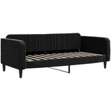  Dnevni krevet na razvlačenje s ladicama crni 100x200 cm baršun | shoptok.hr