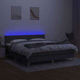  Box spring s madracem LED tamnosivi 160x200 cm tkanina | shoptok.hr