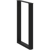  Noge za barski stol U-oblika 2 kom Crne 60 x (90-91) cm Čelik | shoptok.hr