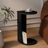 Hanah home pomoćni sto drop, 30 cm, crno drvo Cene