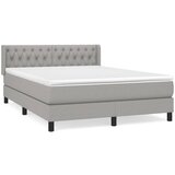 The Living Store Box spring postelja z vzmetnico svetlo siva 140x200 cm blago - Box Spring Postelja, (21521135) | Shoptok.si