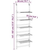 Viseći stalak za sušenje rublja na 5 razina od aluminija | shoptok.hr