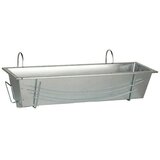 x žardinjera za balkon (80 cm, Srebrne boje, Pocinčano, Uključen moderan nosač) | shoptok.hr