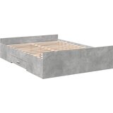  Okvir kreveta s ladicama siva boja betona 135x190 cm drveni | shoptok.hr