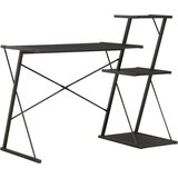 Maison Chic Pisalna miza - pisarniška miza - Računalniška miza s polico črna 116x50x93 cm, (21785397) | Shoptok.si