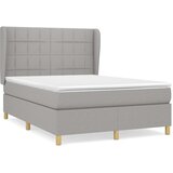  Krevet s oprugama i madracem svjetlosivi 140x190 cm od tkanine | shoptok.hr