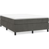  s oprugama i madracem tamnosivi 140x190 cm baršunasti | shoptok.hr