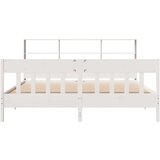 vidaXL okvir kreveta bez madraca bijeli 180x200 cm od masivne borovine | shoptok.hr