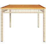  Vrtni stol bež 180 x 90 x 75 cm od poliratana i drva bagrema | shoptok.hr