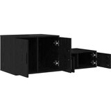  Črn kabinet za shranjevanje 118x41x40 cm iz inženirskega lesa | Shoptok.si