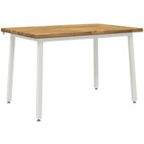  120 x 70 x 75 cm Čvrsto drvo akacije Bijela Pravokutni | shoptok.hr