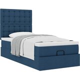  Otomanski okvir kreveta s madraca plavi 90x190cm od tkanine | shoptok.hr