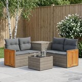  Set sofe 6 kom. Siva i tamno siva Poli Rattan i čelik | shoptok.hr
