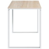  Stol za računalo bijeli i boja hrasta 110x60x73 cm od iverice | shoptok.hr
