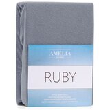 AmeliaHome Plahta s gumom Ruby 80-90x200 cm, grafitna | shoptok.hr