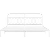 Metalni okvir za krevet s uzglavljem bijeli 200x200 cm | shoptok.hr