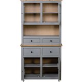 Panama Visoka komoda od borovine siva 93x40,5x180 cm asortiman | shoptok.hr