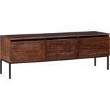 vidaXL Omare in policami za shranjevanje medijev s polico medeno rjava | Shoptok.si