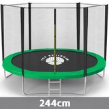 Top Springen trambolina 244cm sa merdevinama zelena Cene