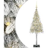vidaXL Božično drevo med 150 LED z stojalom Bela 120 cm PE in jeklo | Shoptok.si