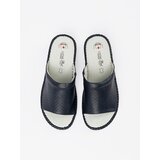Shelvt Flip-flops with leather insert navy blue | Shoptok.si