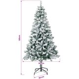  Umjetno božićno drvce 120 cm PVC i čelik Zelena i bijela Slike