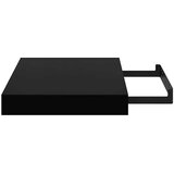  Plutajuća zidna polica visoki sjaj crna 23 x 23,5 x 3,8 cm MDF | shoptok.hr