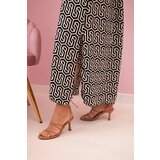 Kesi Włoski Women's dress with straps with a hexagonal pattern black | shoptok.hr