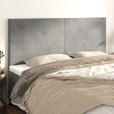  Uzglavlje svijetlosivo 200x5x118/128 cm baršunasto | shoptok.hr