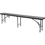  Sklopive vrtne klupe 2 kom 180 cm HDPE crne | shoptok.hr