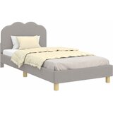  Krevet za djecu s uzglavljem Svjetlosiva 90 x 190 cm Bouclé | Shoptok.si