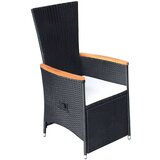  9-dijelni vrtni blagovaonski set s jastucima crni | shoptok.hr