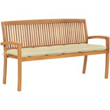  Složiva vrtna klupa s jastukom 159 cm od masovne tikovine | shoptok.hr