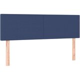 vidaXL Box spring postelja z vzmetnico moder 140x190 cm blag | Shoptok.si