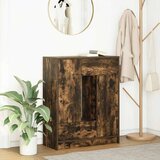  Komoda s ladicama i vratima dimljeni hrast 73x31x90 cm | shoptok.hr