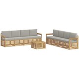  Set vanjskih sofa 9 kom. Bijela i svjetlosiva | shoptok.hr