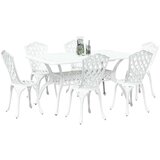  Set od 4 Bijela Lijevani aluminij 150 cm x 90 cm x 72 cm | shoptok.hr