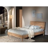 Vipack Zakonska postelja iz masivnega hrasta brez letvenega dna 160x200 cm v naravni barvi Forrest – | Shoptok.si